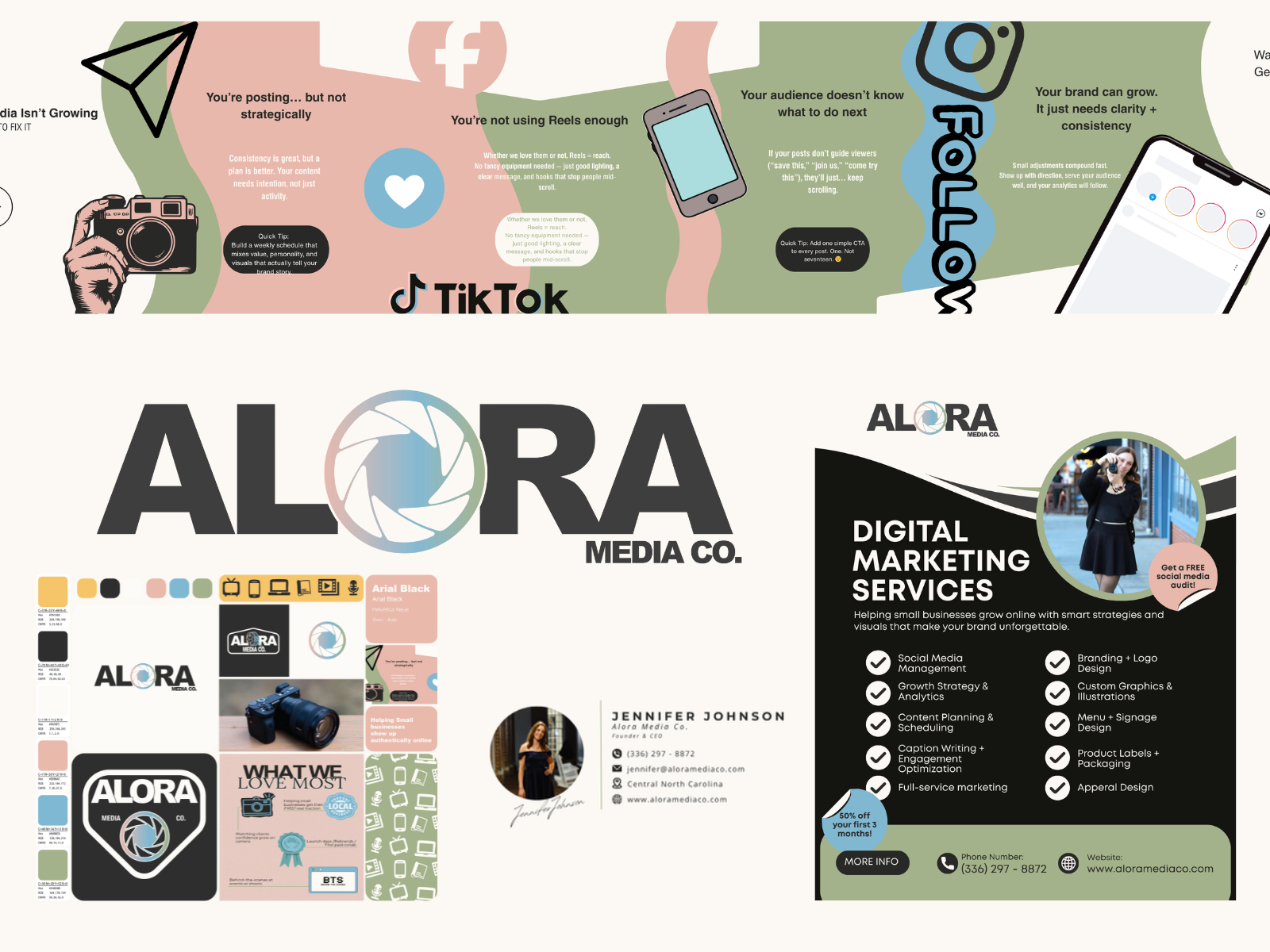 Alora Media Co. Branding and Social Media